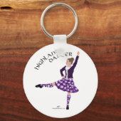 Hooglandsdanser Paars Sleutelhanger (Voorkant)