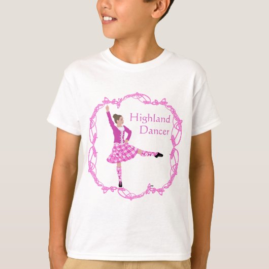 Hooglandsdanser Roze Aboyne T-shirt (Voorkant)