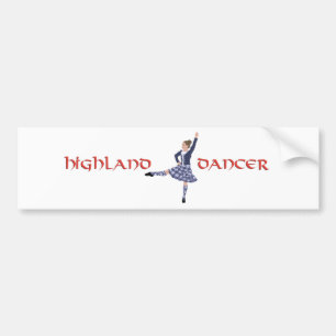 Hooglandse danser in het blauw bumpersticker