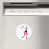 Hooglandse Danser Roze Magneet (Insitu (Vaatwasser))