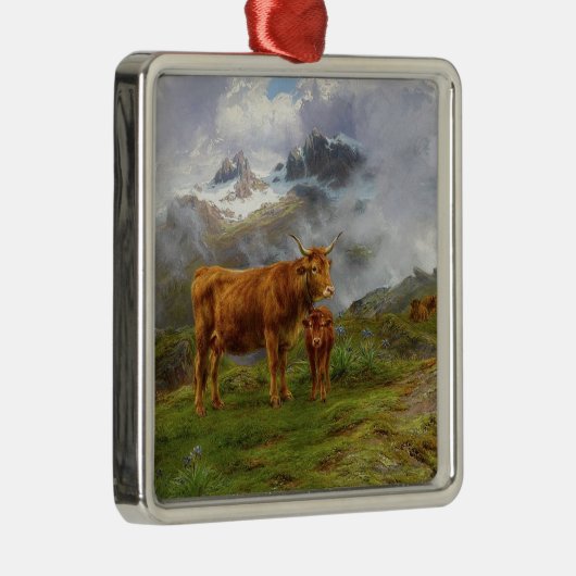 Hooglandvee (door Rosa Bonheur) Metalen Ornament (Rechts)