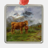 Hooglandvee (door Rosa Bonheur) Metalen Ornament (Voorkant)