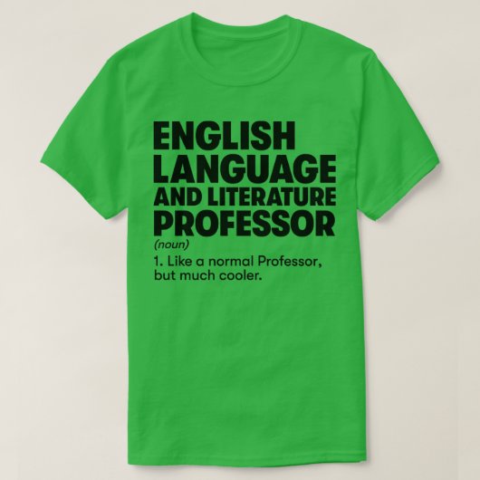 Hoogleraar Engels talen T-shirt (Design voorkant)