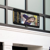 Hoogleraar voor zwarte en goudschool spandoek (Buitenkant Gebouw)