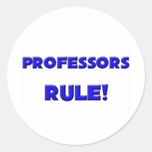 Hoogleraren Regel! Ronde Sticker (Voorkant)