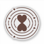 Hooglicht rode regenbooghartslag sticker (Voorkant)