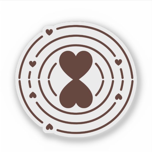 Hooglicht rode regenbooghartslag sticker (Voorkant)