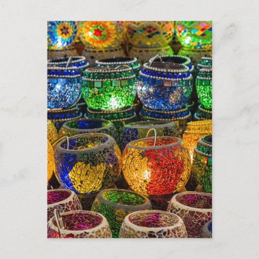 Hooglichten op een bazaar in Istanbul (Turkije) Briefkaart (Voorkant)