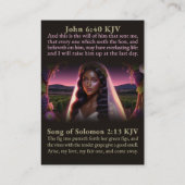 Hooglied 2:8-10, 13 en Johannes 6:40 Kaart Visitekaartje (Achterkant)