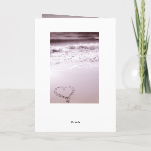 Hooglied 3:4 Bijbel Oceaan Strand Bruiloft Kaart (Achterkant)