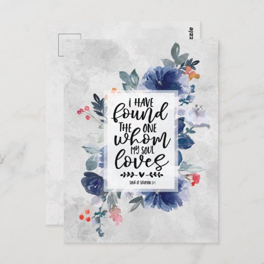 Hooglied 3:4 Ik heb gevonden die mijn ziel bemint Briefkaart (Voorkant / Achterkant)