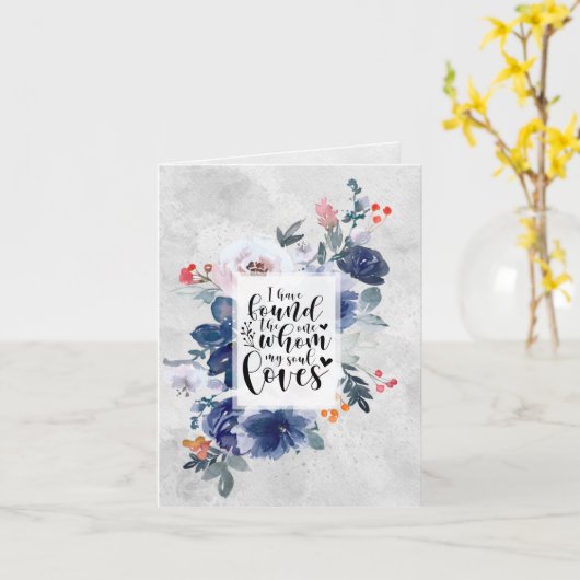 Hooglied 3:4 Ik heb gevonden die mijn ziel bemint Kaart (Gele Bloem)