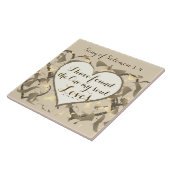 Hooglied van Salomo 3:4 Bijbelvers, Hart Tegeltje (Zijkant)