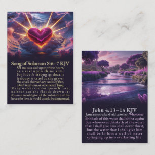 Hooglied van Salomo 8:6-7 en Johannes 4:13-14 KJV  Visitekaartje
