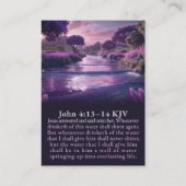 Hooglied van Salomo 8:6-7 en Johannes 4:13-14 KJV Visitekaartje (Achterkant)