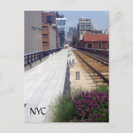 hooglijnrails nyc briefkaart (Voorkant)