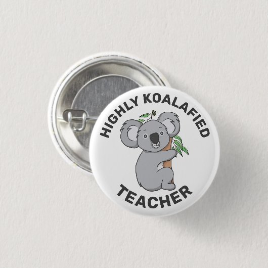 Hoogly Koalafied Koala - Gekwalificeerde leraar Ronde Button 3,2 Cm (Voorkant /achterkant)