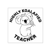 Hoogly Koalafied Koala - Gekwalificeerde leraar Rubberstempel (Afrduk)