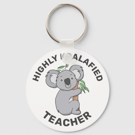 Hoogly Koalafied Koala - Gekwalificeerde leraar Sleutelhanger (Voorkant)
