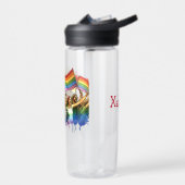 hoogmoed | LGBTQIA + mensen en vlaggen gepersonali Waterfles (Links)
