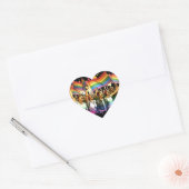hoogmoed | LGBTQIA + mensen en vlaggen Hart Sticker (Envelop)
