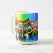 hoogmoed | LGBTQIA + mensen en vlaggen Koffiemok (Voorkant links)