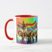 hoogmoed | LGBTQIA + mensen en vlaggen Mok (Links)