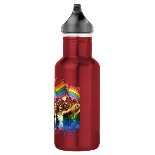hoogmoed | LGBTQIA + mensen en vlaggen Waterfles (Rechts)