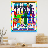 hoogmoed | Verspreid Liefde Niet Haat Poster (Keuken)