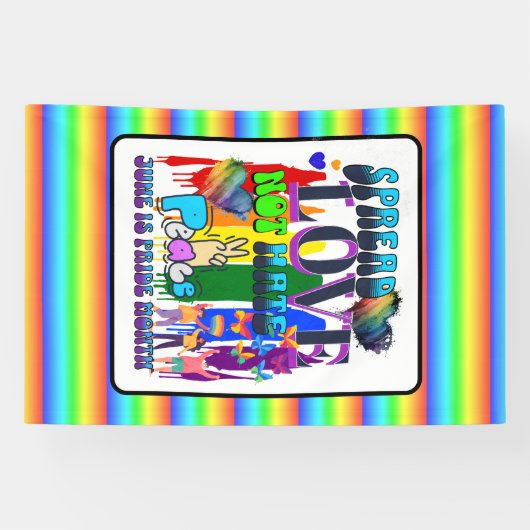 hoogmoed | Verspreid Liefde Niet Haat Spandoek (Horizontaal)