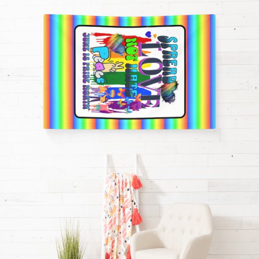 hoogmoed | Verspreid Liefde Niet Haat Spandoek (Insitu)