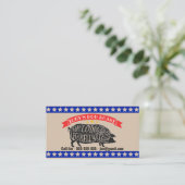 hoogoest - voedseltruck van slager visitekaartje (Staand voorkant)