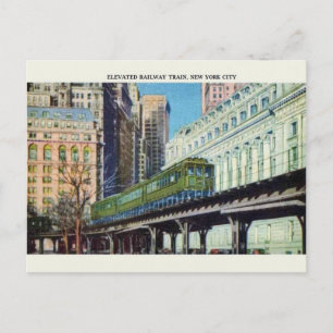  hoogopgeleide trein New York City Briefkaart