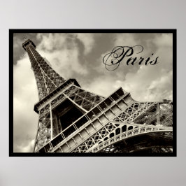  hoogoventoren in Parijs (zwart-wit) Poster