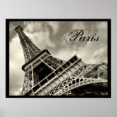  hoogoventoren in Parijs (zwart-wit) Poster (Voorkant)
