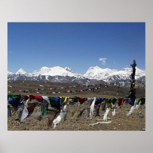 Hoogpunt Tibetan Plateau op weg naar Kailash Poster