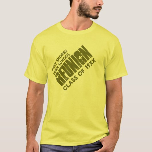 Hoogschoolse reünie Aangepaste naam elk jaar V26 T-shirt (Voorkant)