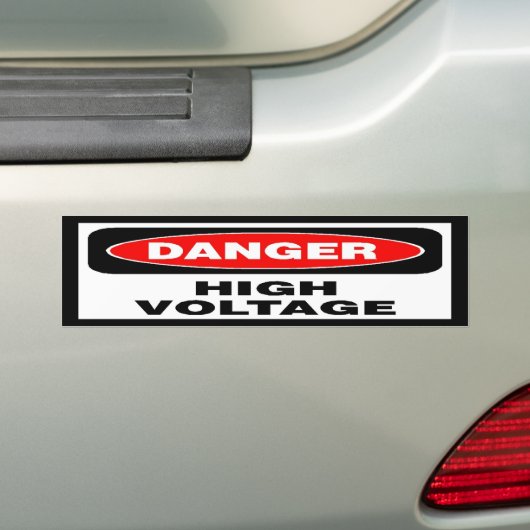 Hoogspanning Bumpersticker (Op auto)