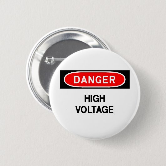 hoogspanning ronde button 5,7 cm (Voorkant /achterkant)