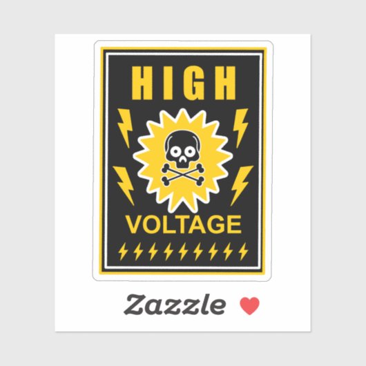 Hoogspanning Sticker (Vel)
