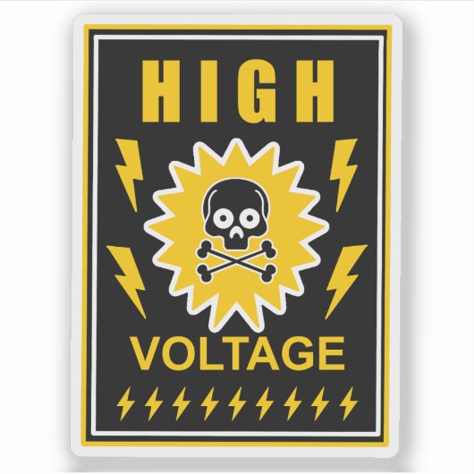 Hoogspanning Sticker (Voorkant)