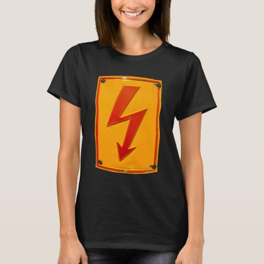 Hoogspannings elektricien actie flash t-shirt (Voorkant)