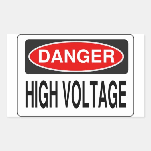 Hoogspannings stickers (Voorkant)