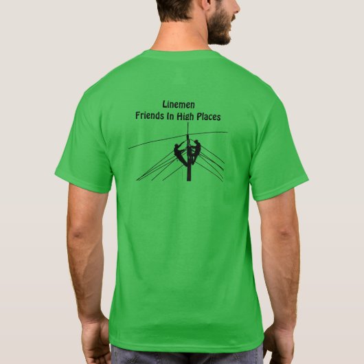 Hoogspanningsarbeiders hoog t-shirt (Achterkant)