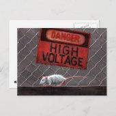 Hoogspanningssignaal op hek-Briefkaart Briefkaart (Voorkant / Achterkant)