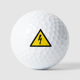 Hoogspanningsteken Elektrisch symbool Waarschuwing Golfballen