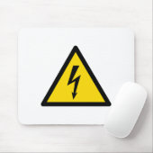 Hoogspanningsteken Elektrisch symbool Waarschuwing Muismat (Met muis)