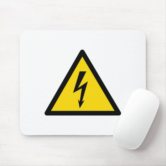 Hoogspanningsteken Elektrisch symbool Waarschuwing Muismat (Met muis)