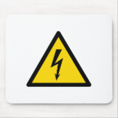 Hoogspanningsteken Elektrisch symbool Waarschuwing Muismat (Voorkant)