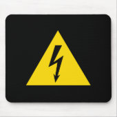Hoogspanningsteken Elektrisch symbool Waarschuwing Muismat (Voorkant)